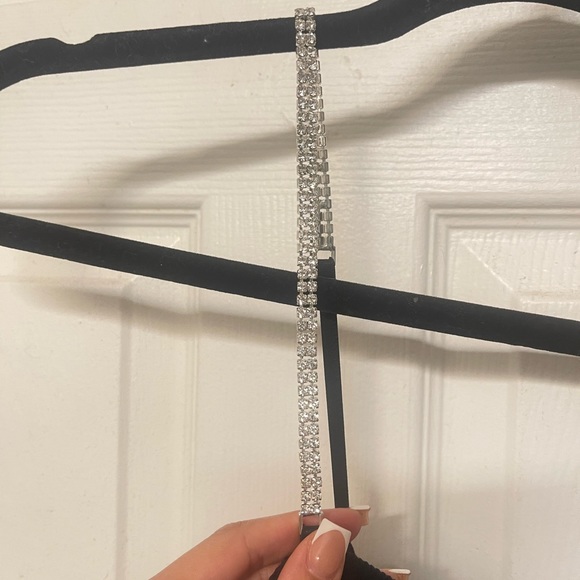 Black dress with rhinestones. - Picture 3 of 4